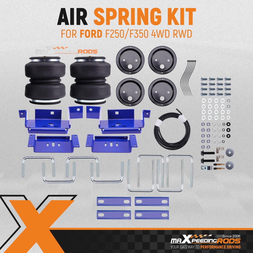 Rear Air Spring Leveling Kit for Ford F250 F350 Super Duty Pickup 4WD RWD 99-07