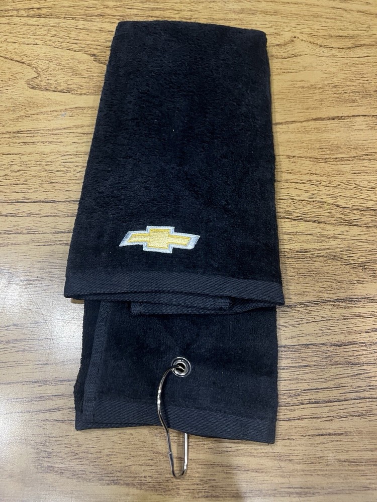 Embroidered CHEVROLET Bowtie Golf Towel - NEW