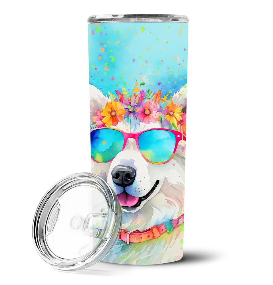 Samoyed Hippie Dawg Stainless Steel Skinny Tumbler