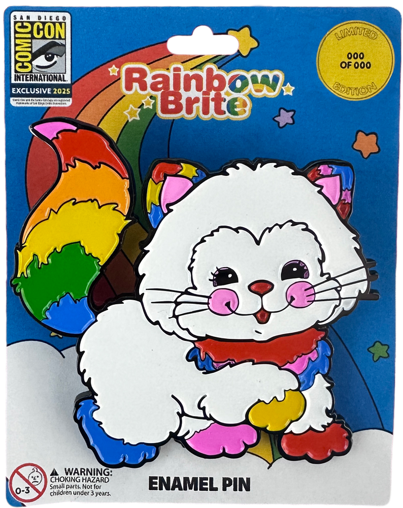 SDCC Exclusive UCC Rainbow Brite Jumbo Kitty Brite Lapel Pin Presale-image