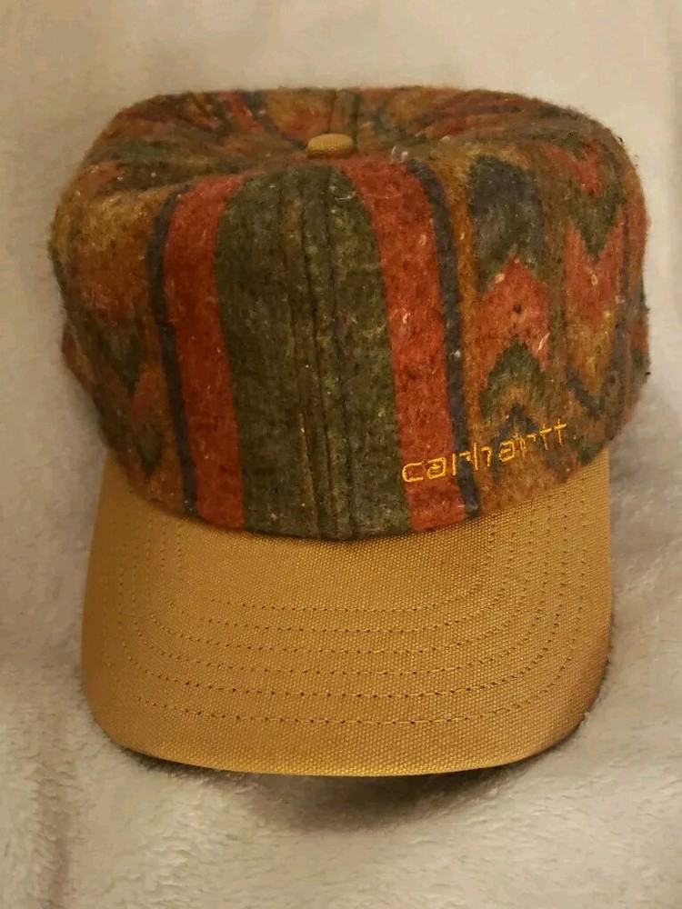 Vintage Carhartt Aztec Wool Snapback Hat - Unique Design in Great Used Condition