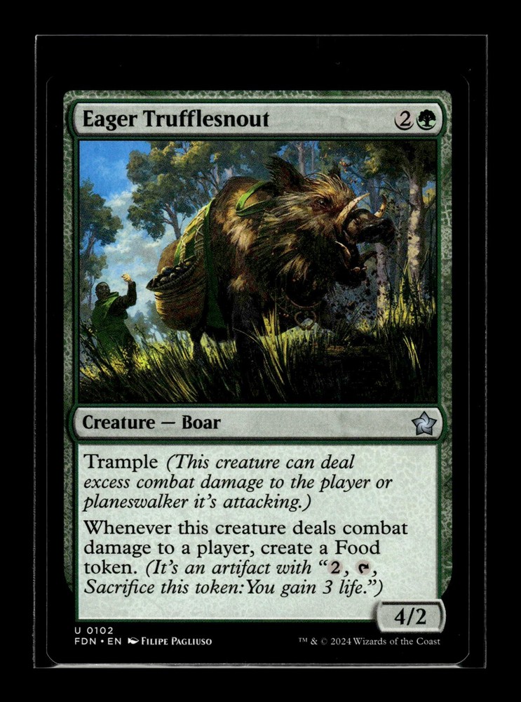 EAGER TRUFFLESNOUT MTG Foundations #102 FDN Near Mint