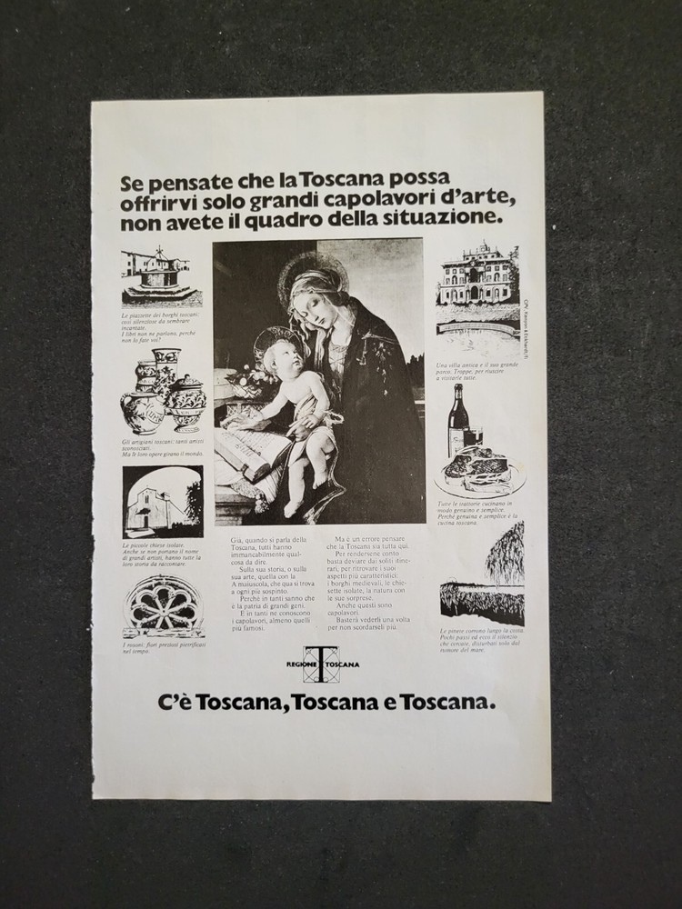 Tuscany Holiday Travel Ad Clip Art Vintage No. 883  