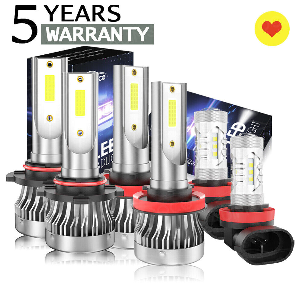 For 201-2018 Chevy Equinox LS Sport Utility 4-Door LED Headlight Fog Light Bulbs