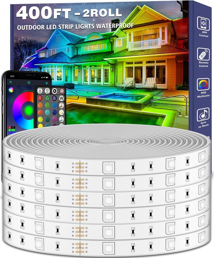 400ft Waterproof IP68 Outdoor LED Strip Lights for Outside Use