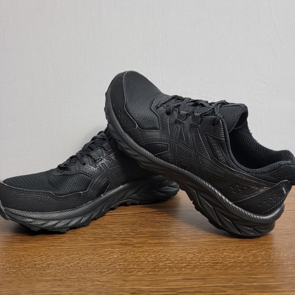 Asics Gel Venture 9 Shoes Women Size 8.5 Hiking Trail Outdoor Triple Black