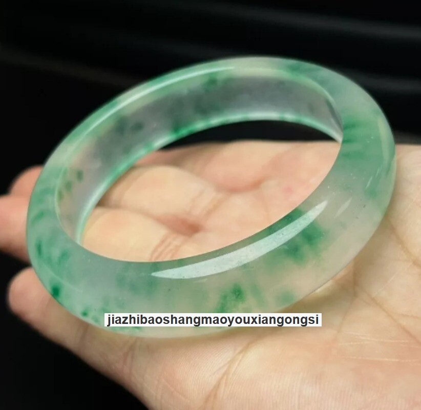 Certified Natural high Ice Green Jade jadeite bracelet bangle 54-64mm
