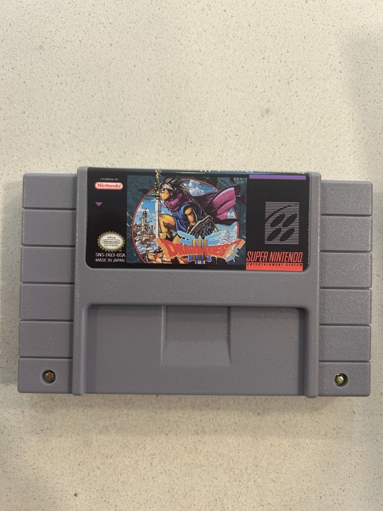 Dragon Quest III SNES Game Only - Classic RPG Adventure for Super Nintendo  