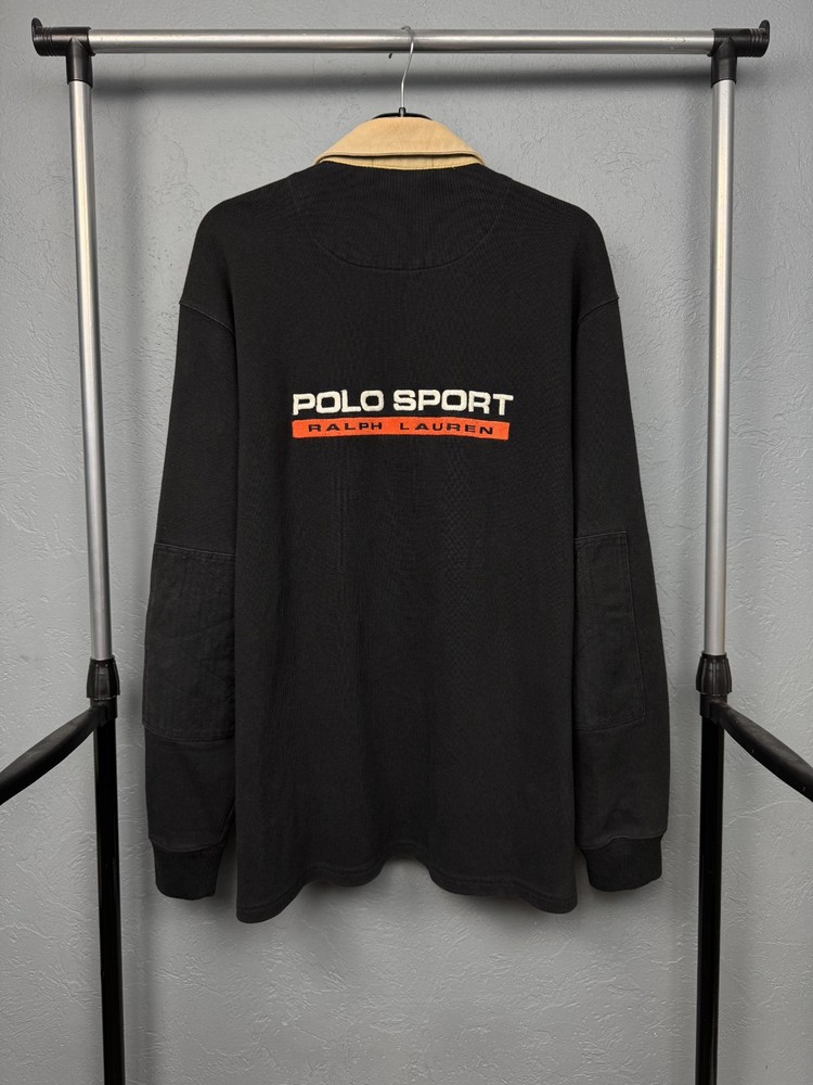 Polo Sport Ralph Lauren 90s Vintage Mens 1\4 Zip Collared Sweatshirt Size L