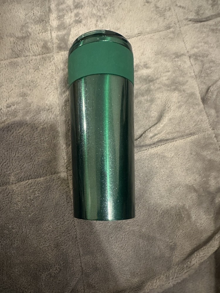 Starbucks Spring 2024 Green Glitter Cold Brew Tumbler Anniversary Edition