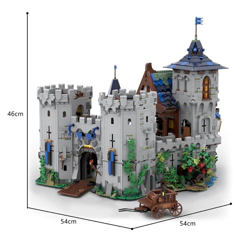 MOC Black Falcon’s Fortress Classic Castle Building Blocks Set for Kids and Adults