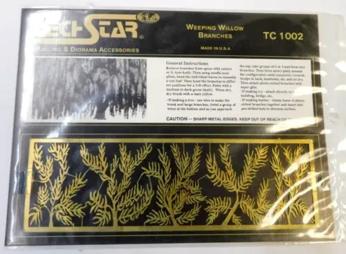 TC 1002 TECHSTAR WEEPING WILLOW BRANCHES photo etched brass diorama accessories
