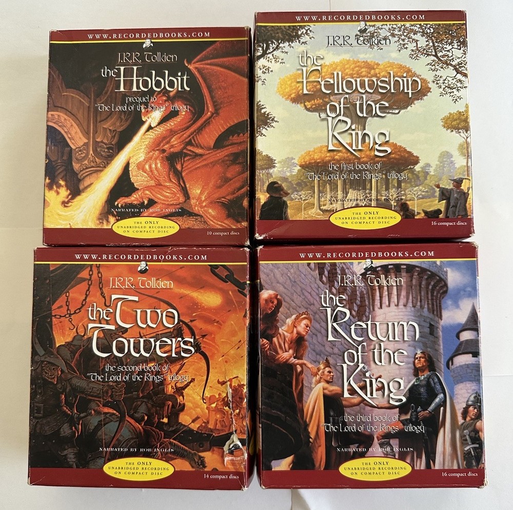 The Hobbit + LOTR Lot By JRR Tolkien Audiobook Complete Box Set of 56 CDs EX