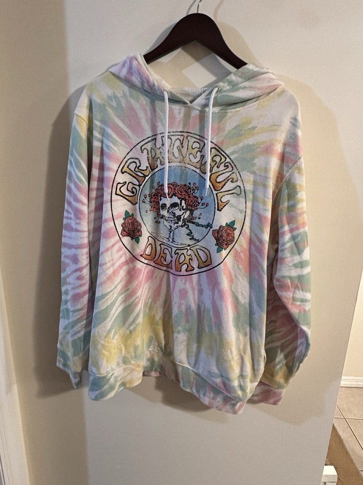 2020 Grateful Dead Hoodie XL Tie-Dye Band Graphic Pullover with Pockets