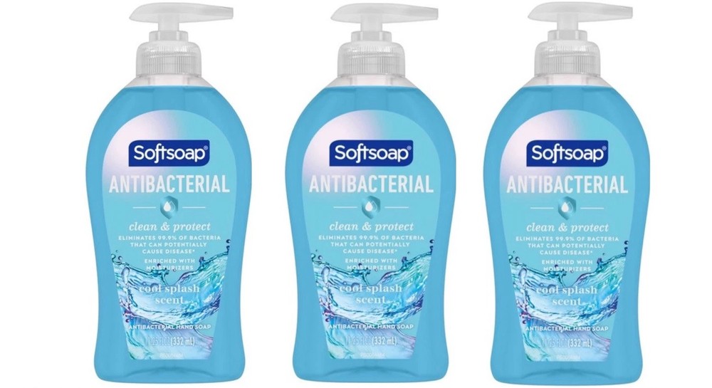 3 Pack Softsoap Antibacterial Clean Hand Soap Cool Splash 11.25 oz