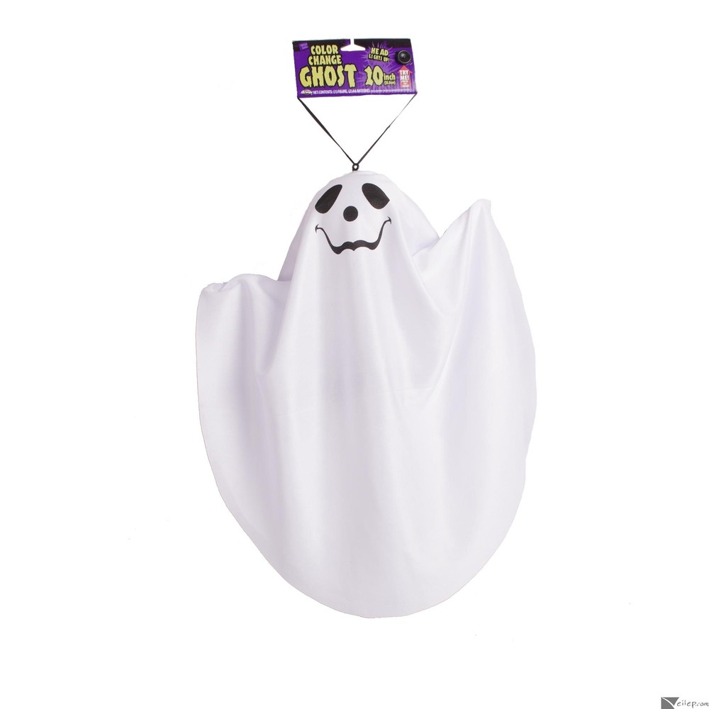 Spooky 20-inch Hanging Ghost with Silly Smile for Halloween Decor
