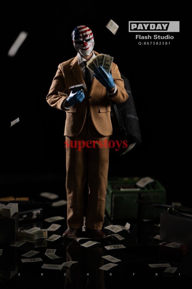 Presale FLASH STUDIO X-S003 1/6 Scale PAYDAY Leader Nathan Steele Action Figure Collectible-image