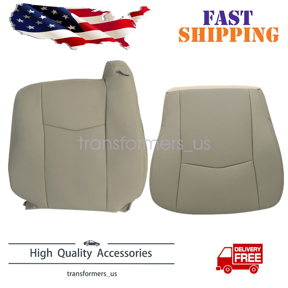 Front Driver Leather Seat Cover For 2004-2009 Cadillac SRX Perforated Tan