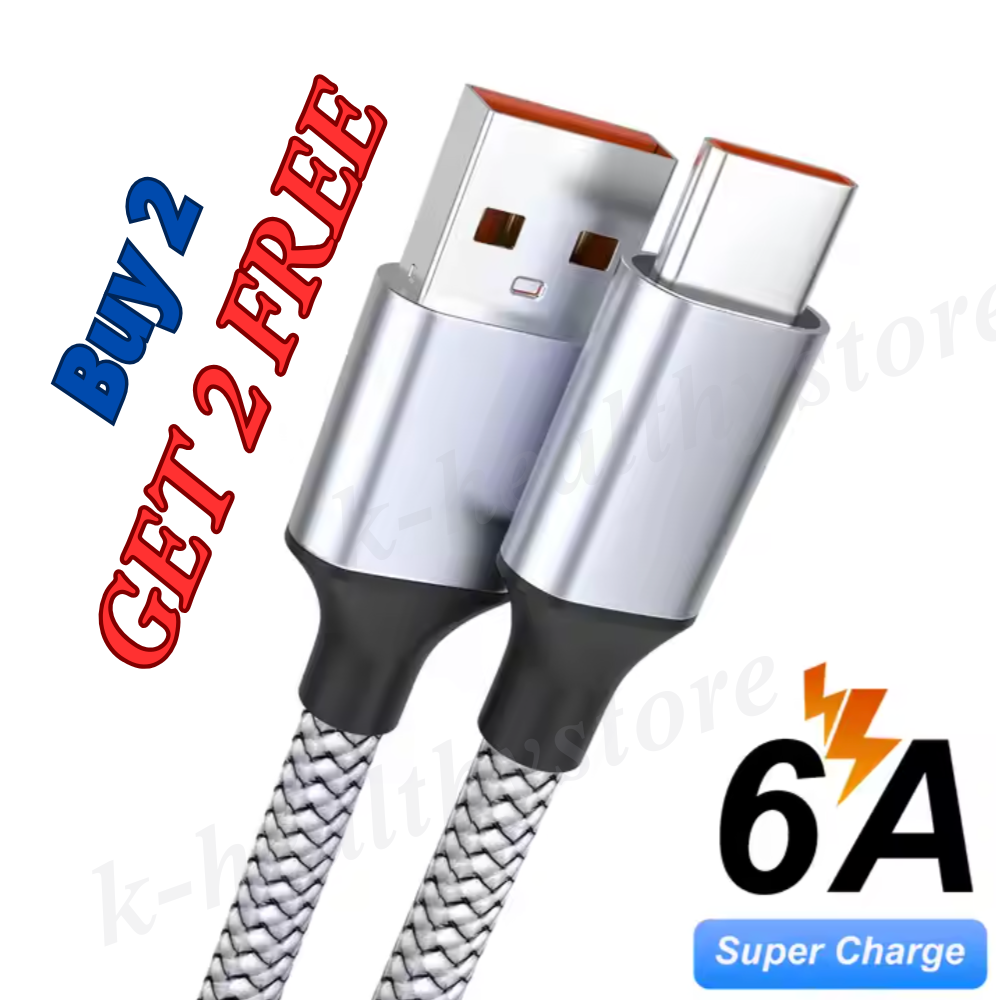 120W Fast Charging USB to Type-C Cable 6ft High Speed Data Sync