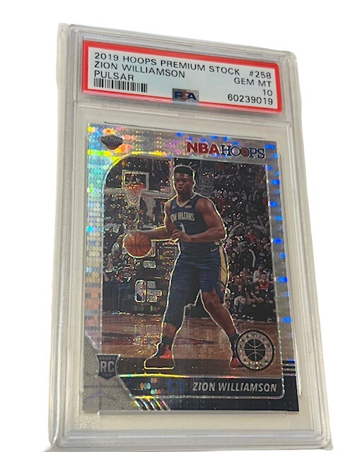 Zion Williamson Rookie Card RC sp Pelicans 2019 Hoops PULSAR PSA 10 GEM MINT 258