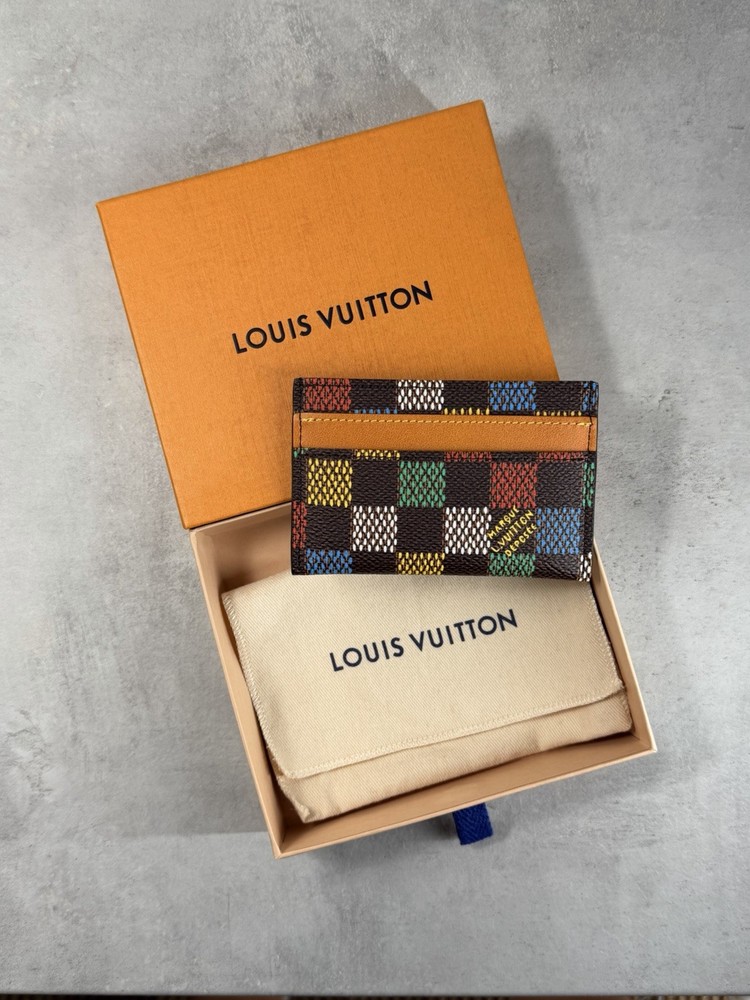 Louis Vuitton Double Card Holder in Vers Damier Ebene Multicolor N00189 SS25