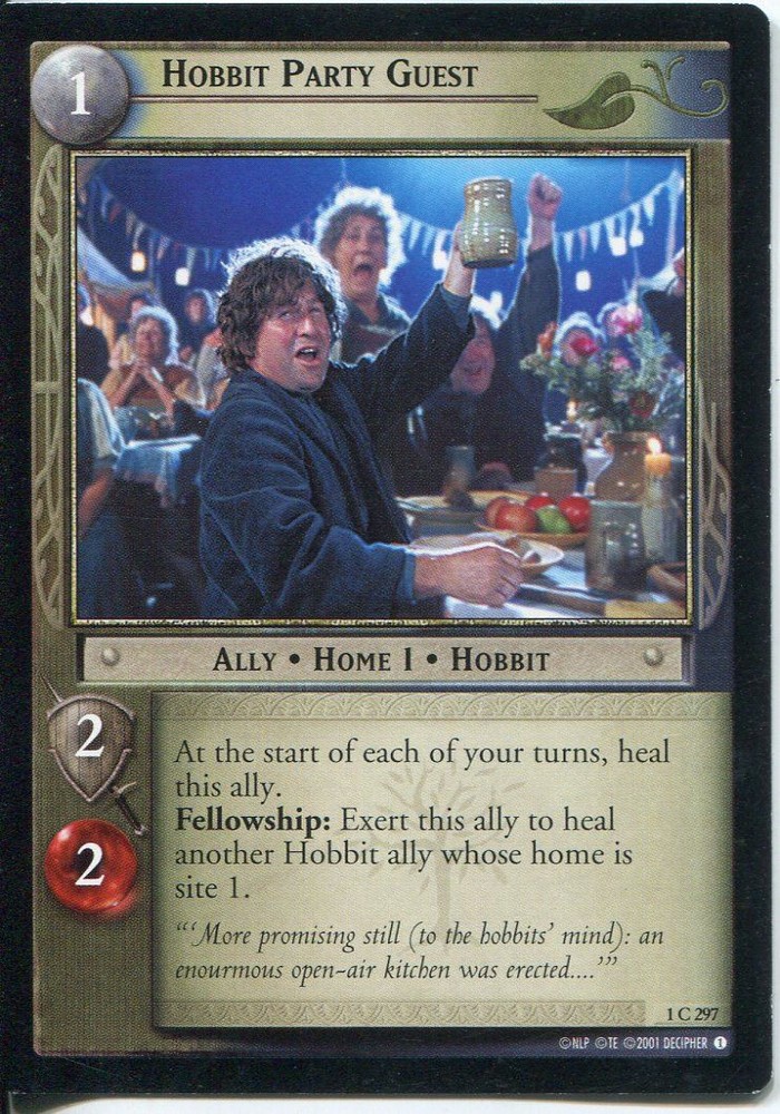 Lord Of The Rings CCG FotR Card 1.C297 Hobbit Party Guest