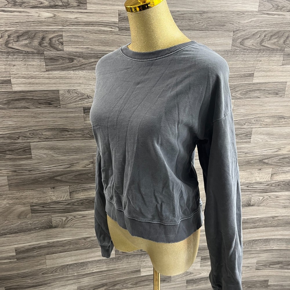AMERICAN EAGLE Crewneck Pullover Black Faded Sweatshirt Women's Size Medium