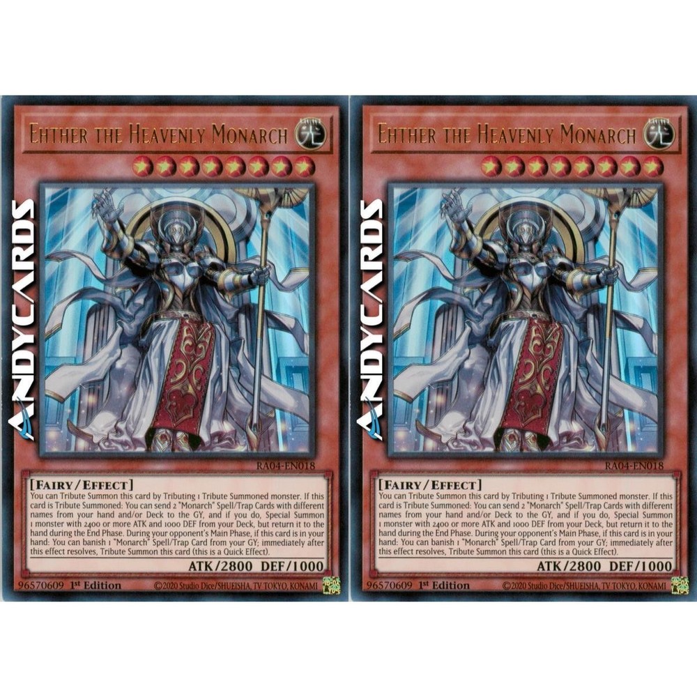 EHTHER THE HEAVENLY MONARCH 2x Ultra R RA04 EN018 1st Edition
