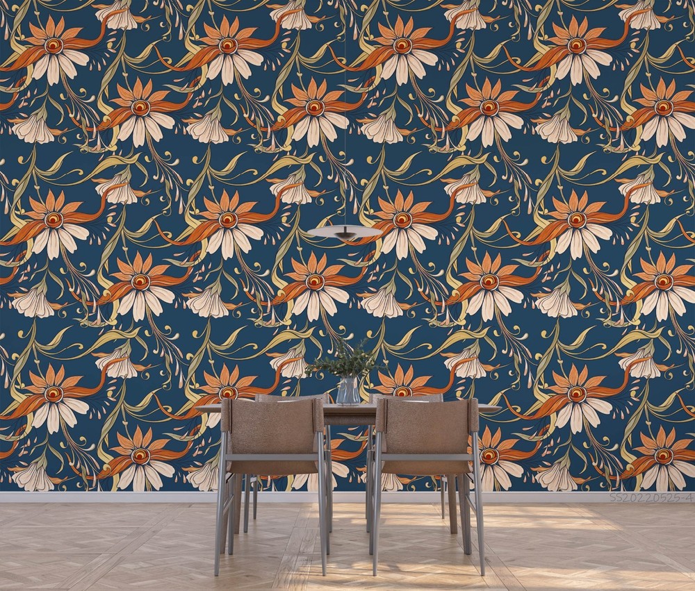 3D Flowers Flora Watercolor Pattern Wall Murals Wallpaper Murals Wall Sticker 6