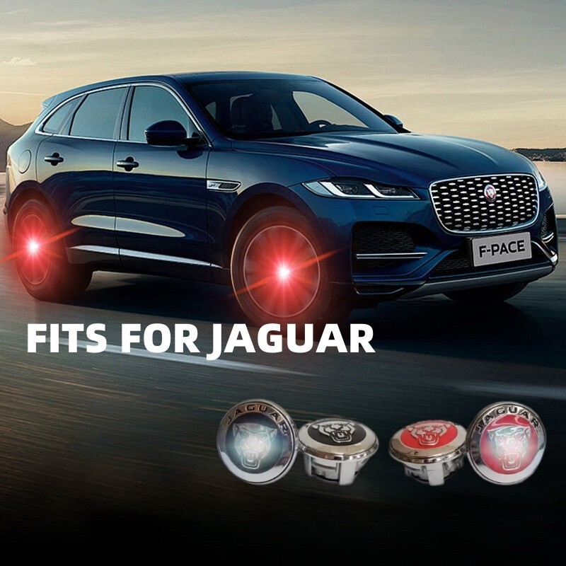 59mm Set of 4 LED Floating Self-Powered Wheel Hub Caps (Fits Jaguar) 2 Colors