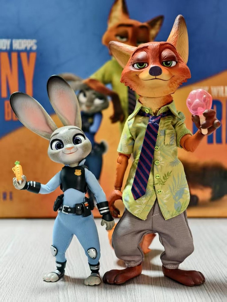 Authentic GONG Zootopia Judy x Nick Action Figure Set