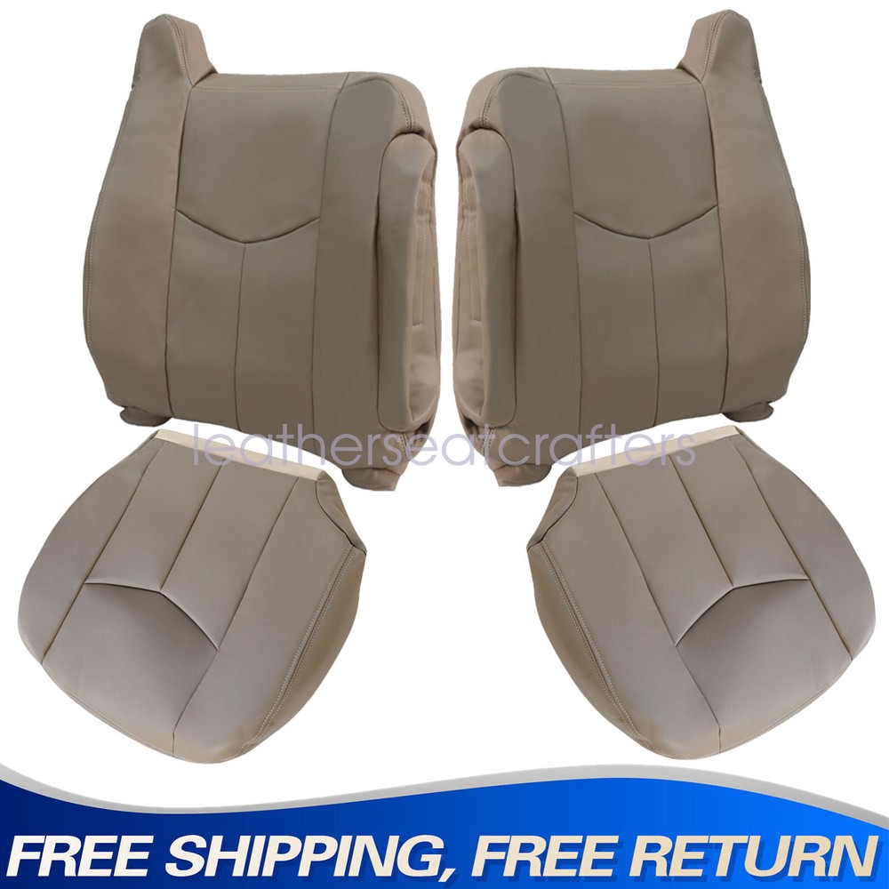 Custom Leather Seat Covers For 2003-2006 GMC Sierra Yukon Chevy Tahoe Front Pair