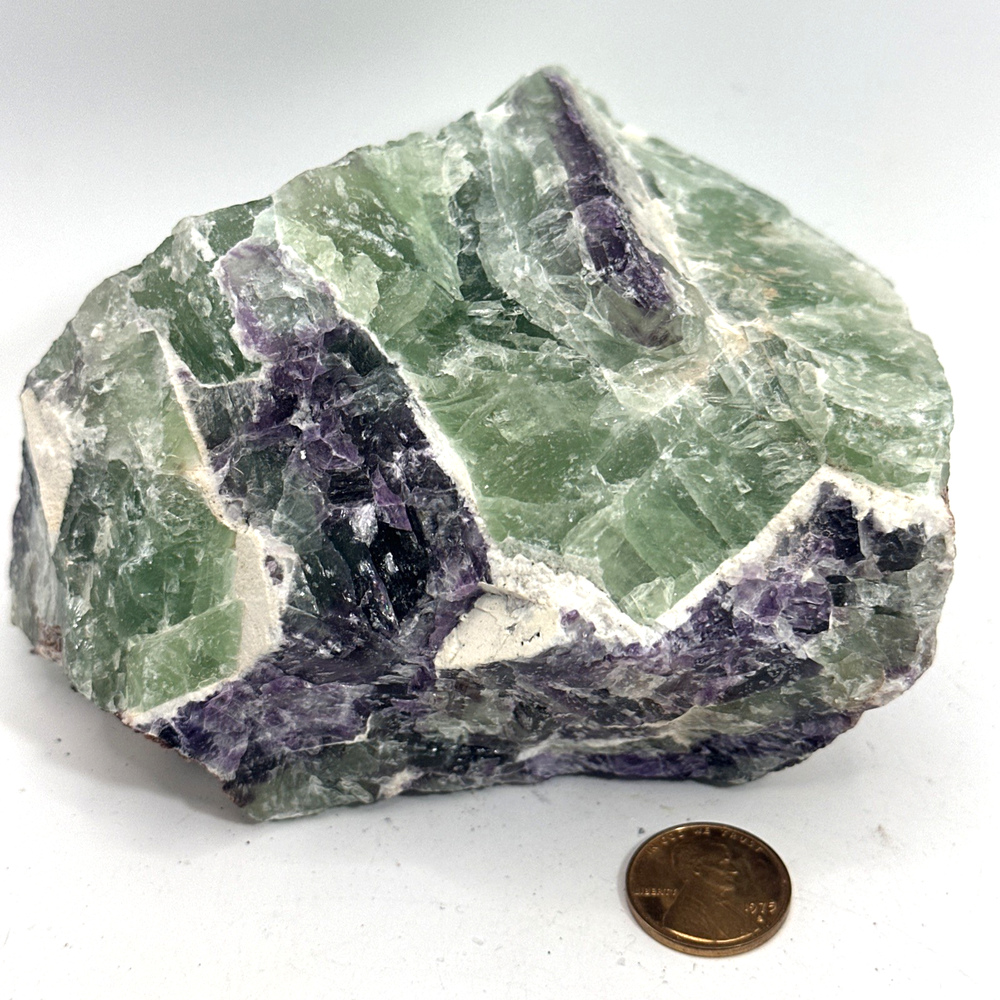 Stunning 939g Green Fluorite Crystal Natural Specimen