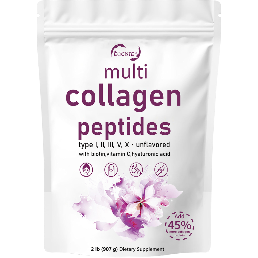 Collagen Peptides Powder 2lb x 3 Pack – Hydrolyzed Type 1 & 3 | Hair Skin Joint