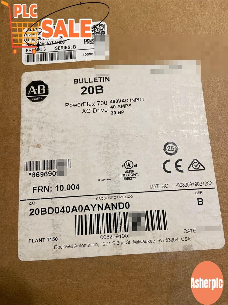 20BD040A0AYNAND0 PowerFlex 700 AC Drive 20BD040A0AYNAND0 New AB US Free Tax
