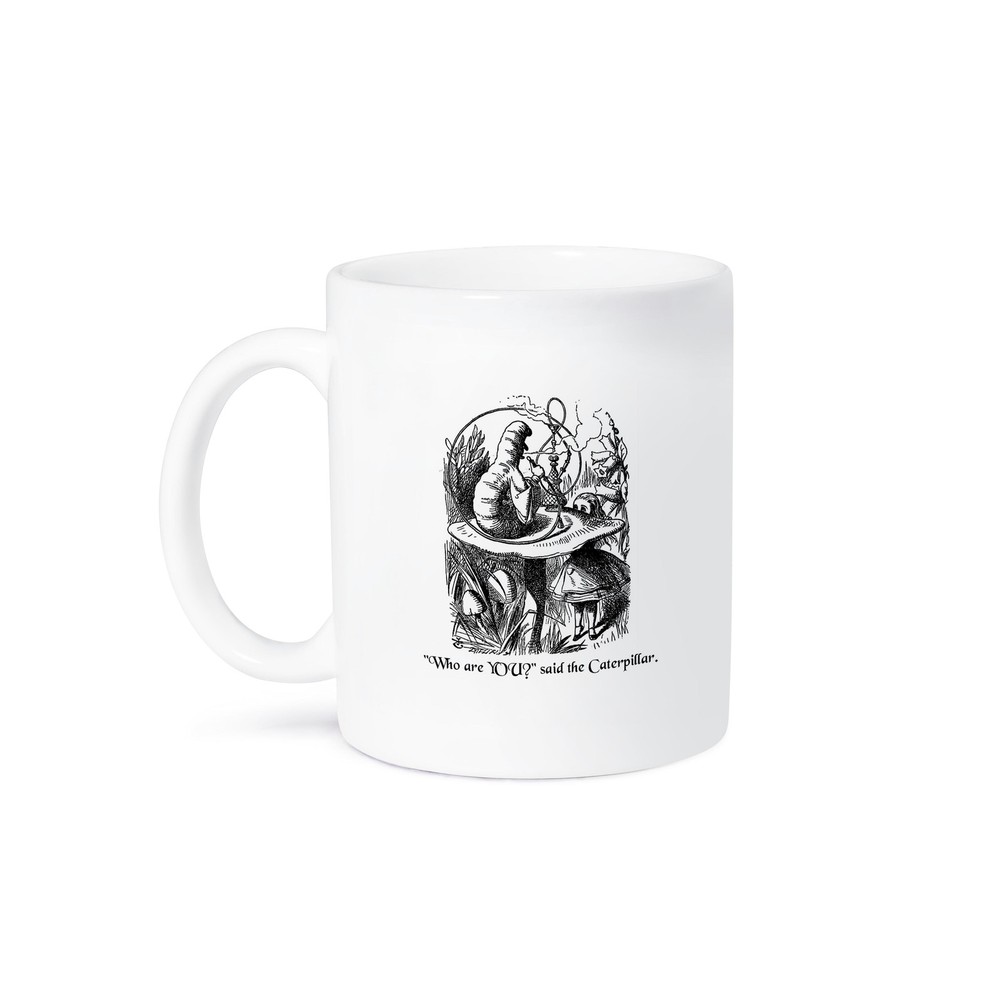 3dRose, Who are you - Smoking Caterpillar quote from Alice in Wonderland, Mug