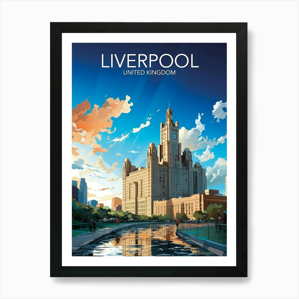 Liverpool | Art Print | Modern Post Framed Wall Art Poster Canvas Print Picture