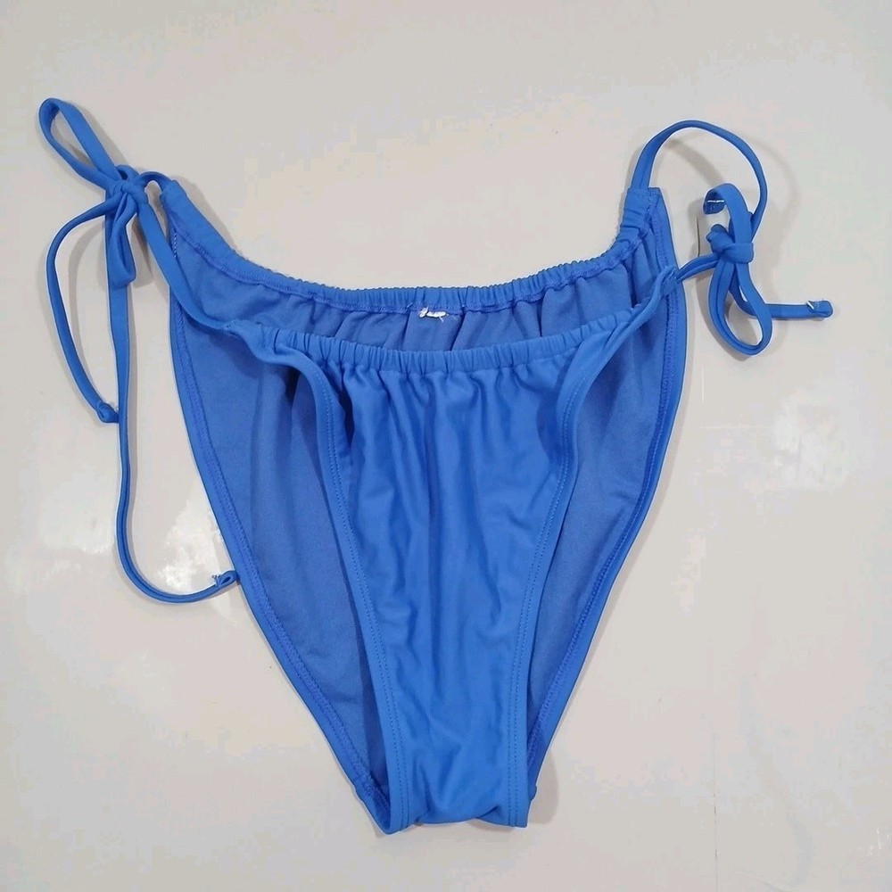 Womens Highwaisted String Bikini Bottom Royal Blue Size M/L