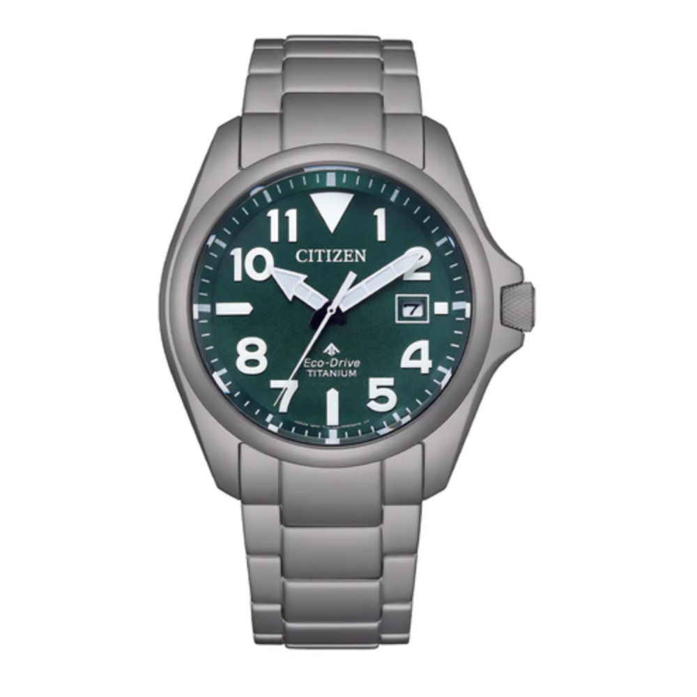 Citizen Watch Promaster Land Monobloc Case Super Titanium Green Dial BN0241-59W