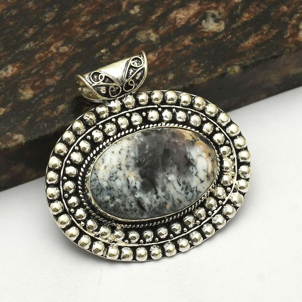 Dendrite Opal Gemstone Ethnic Pendant Jewelry Valentine Day Gift 1.92