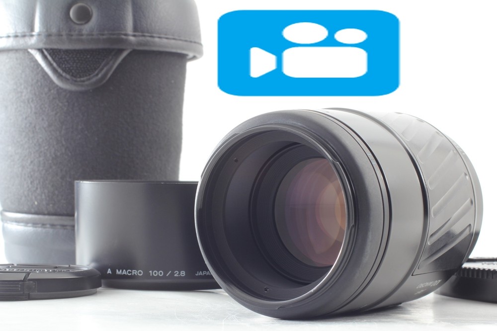 🎦VIDEO👀[N MINT] Minolta AF 100mm f/2.8 Macro Lens New type Sony A From JAPAN