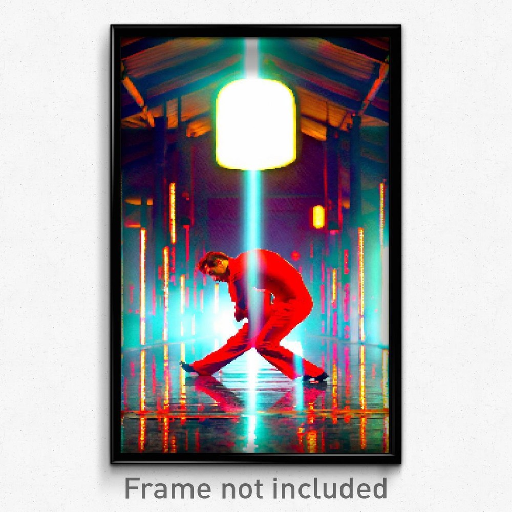 8 Bit Pixel Art Balistraria Glossy Poster Psychedelic Video Game Print