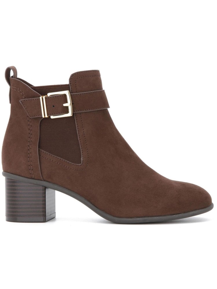 KENNETH COLE Womens Chocolate Brown OutCorey 45 Toe Block Heel Booties 10 M