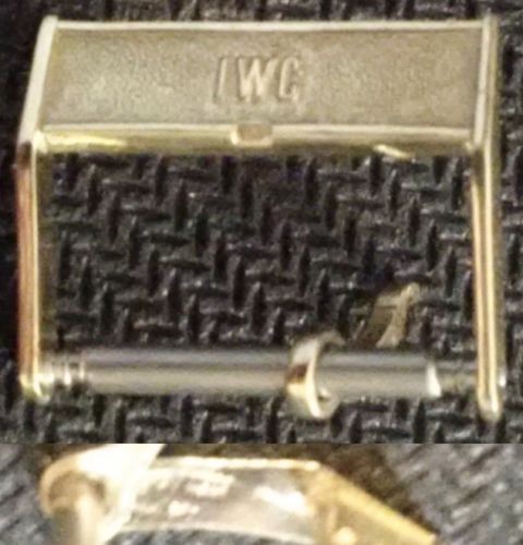 Vintage 1970s IWC 15mm Yellow Gold Plated Buckle Original