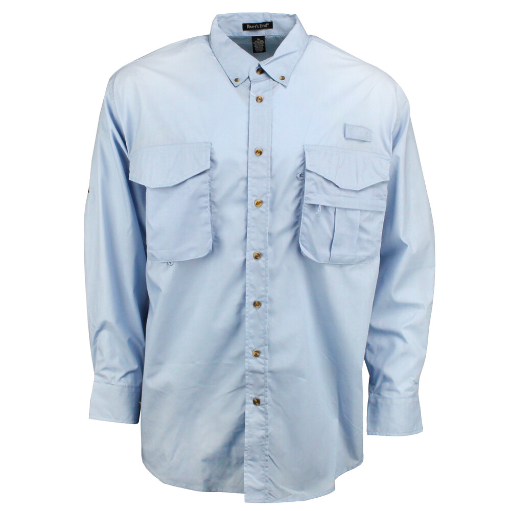 River's End Guide Collared Long Sleeve Button Up Shirt Mens Size S  Casual Tops