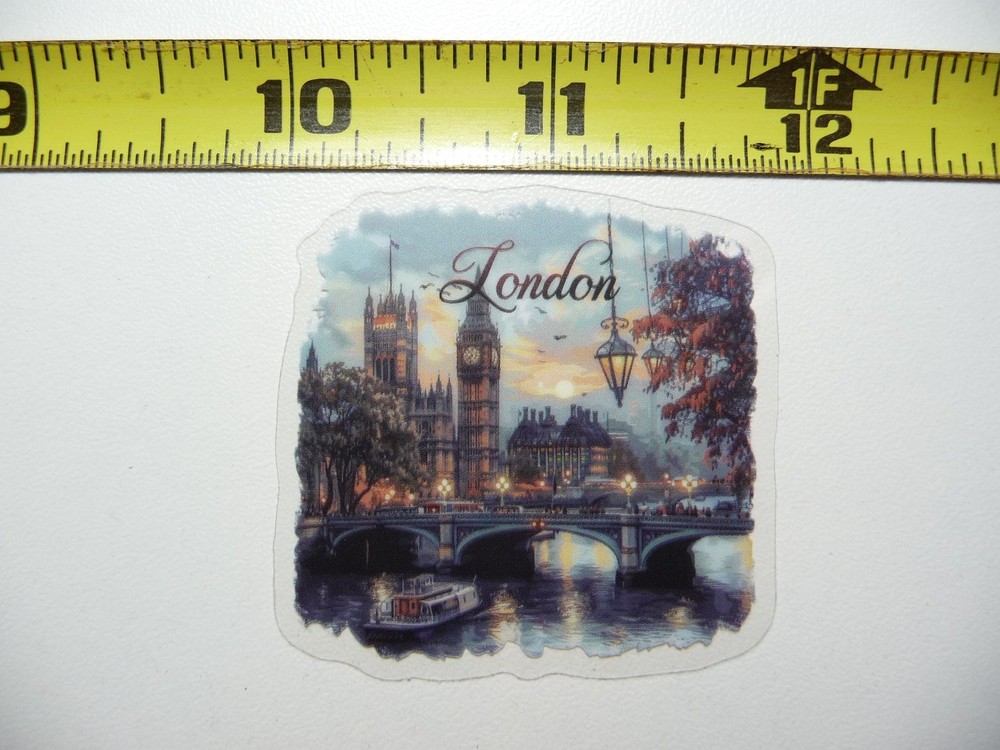 LONDON PARLIAMENT UNITED KINGDOM STICKER DECAL TRAVEL VIEW SITE COLORFUL VISIT