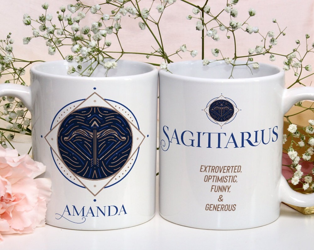 Sagittarius Zodiac Sign Ceramic Mug - November December Birthday Gift