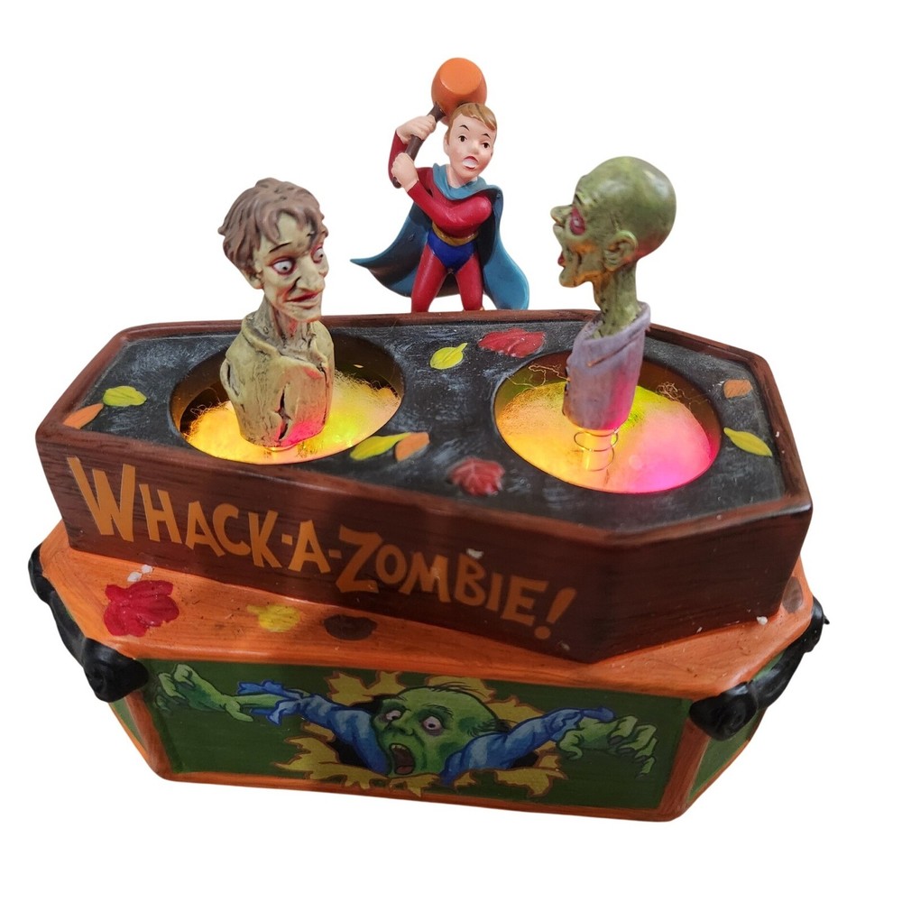 Department 56 Whack-a-zombie animated halloween decor RETIRED village scene