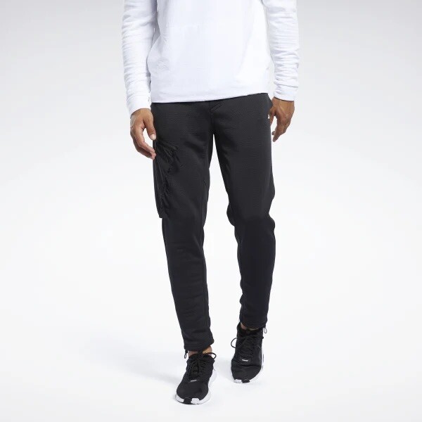 Reebok Mens Straight Fit Speedwick Track Pants Black Size XS Mens