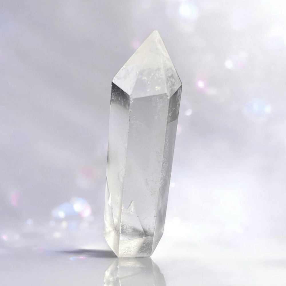 Clear Quartz Crystal Obelisk Meditation Tower (#8)